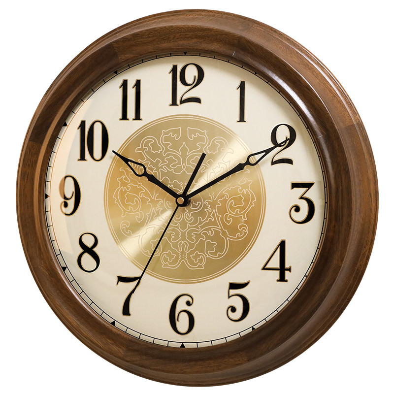 胡桃卧室音壁意静尚创时尚简约时钟家用客厅挂钟