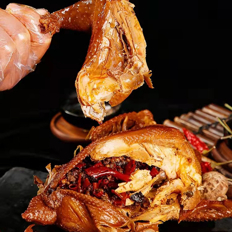 正宗椒麻地道麻椒鸡整只老母母鸡烧鸡即食河南冲泡方便面