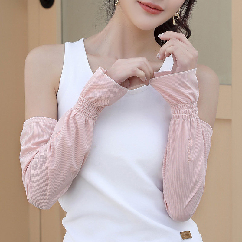 冰丝袖套宽松透气防紫外线户外夏长手套开车骑行冰袖防晒手袖女