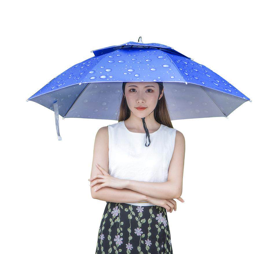 小学生头顶头带式头代套头小号儿童伞帽钓鱼头戴钓鱼伞