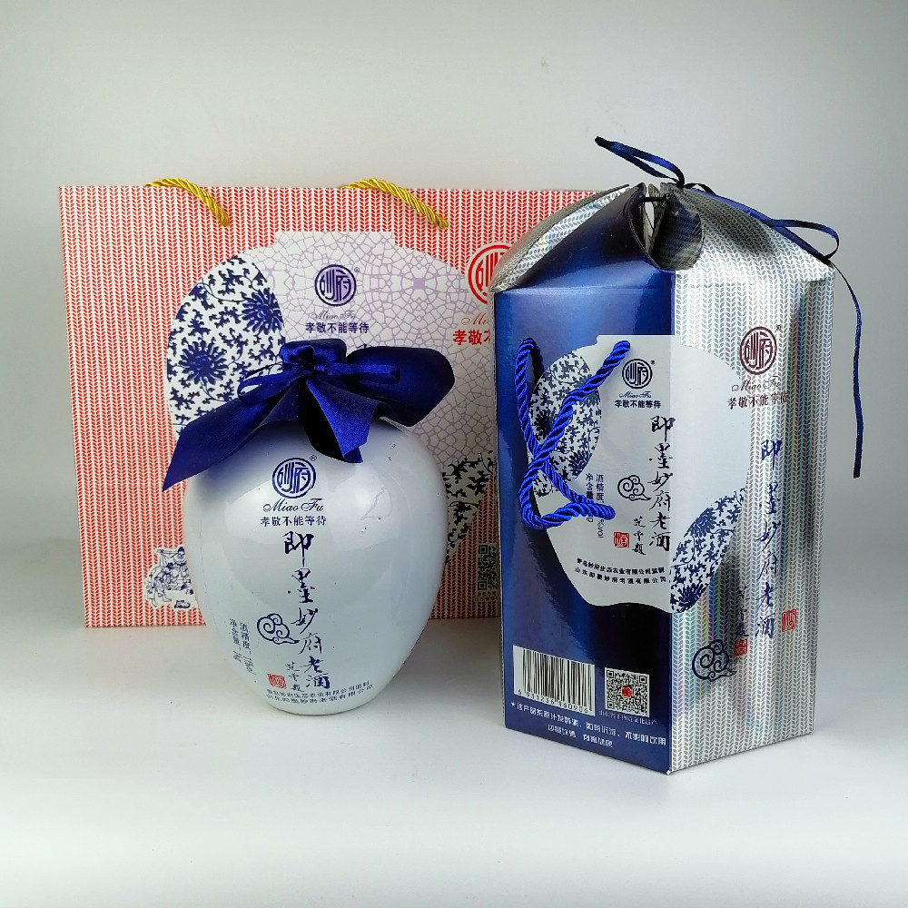 青岛即墨妙府老酒黄酒十年1lx2坛子米酒特产传统黄酒