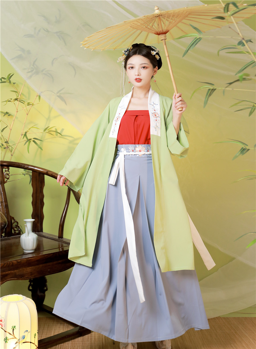 玉术原创汉服女三涧裙宋制汉服女宋抹长褙子齐腰正品一片式春夏装