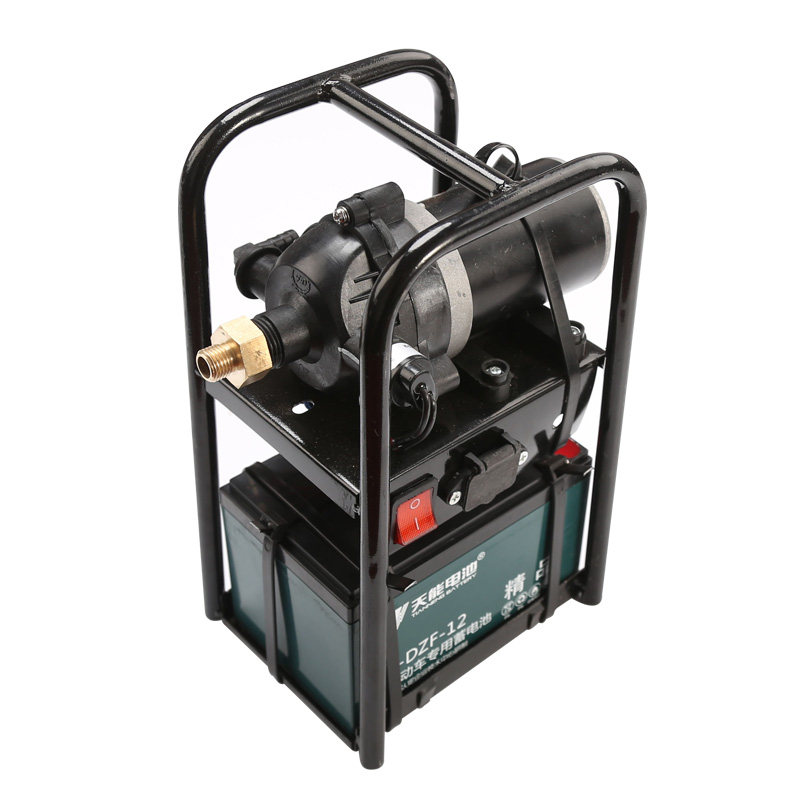 手提式电动小型隔膜三缸双核高压雾化园艺电瓶花园水泵