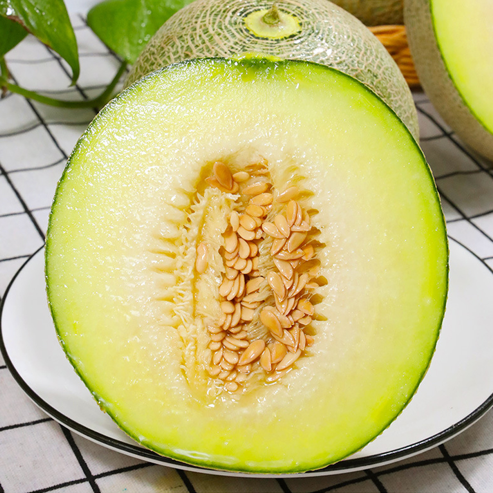 新鲜玫珑蜜瓜山东网纹翡翠哈密瓜香瓜甜瓜香甜甜瓜