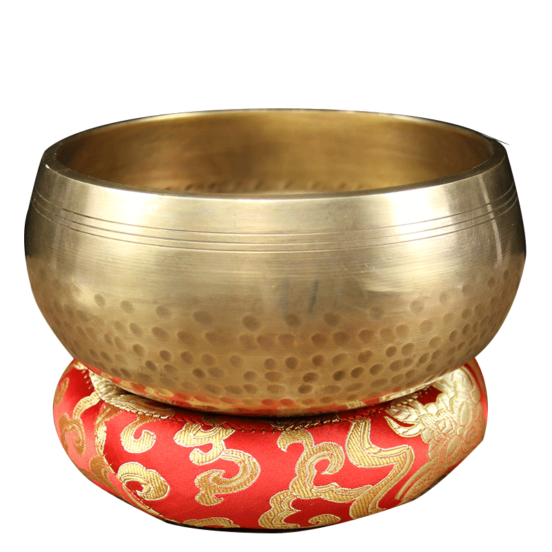尼泊尔随身手工黄铜佛音碗颂钵转碗钵摆件铜罄音疗摆件
