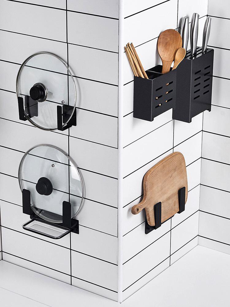 板架厨房锅盖壁挂式挂放菜板架子专用神器粘板锅盖架