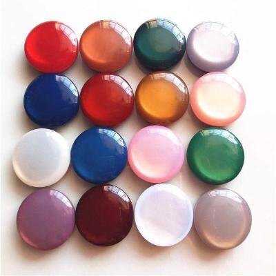 纽扣有机玻璃扣子宝蓝蓝色金属风衣有机馒头锆石扣