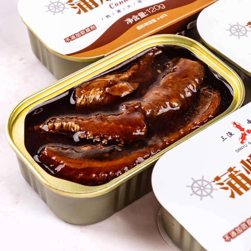 蒲烧鳗鱼罐头120g罐装即食下饭鱼肉大连三渔鱼类罐头