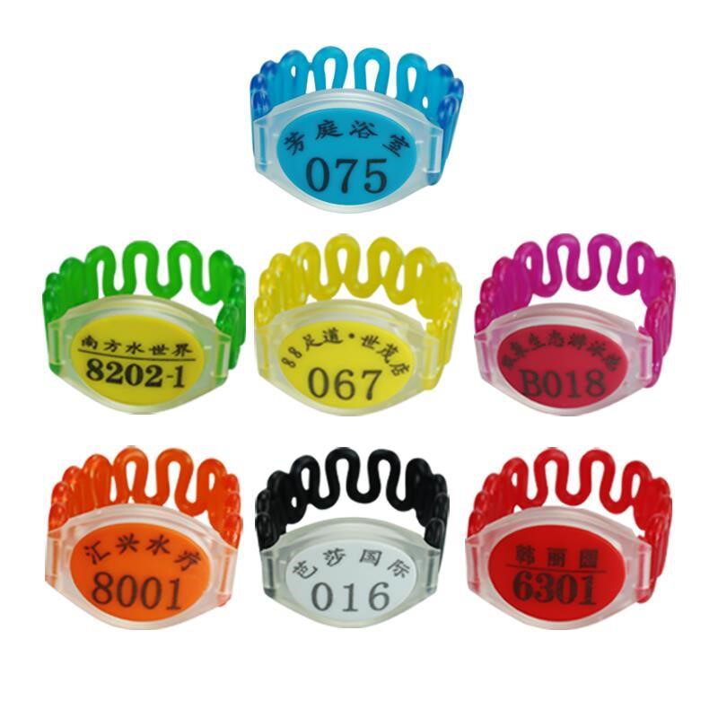 餐厅浴池手牌员工腕带夹子足疗定做桑拿手牌