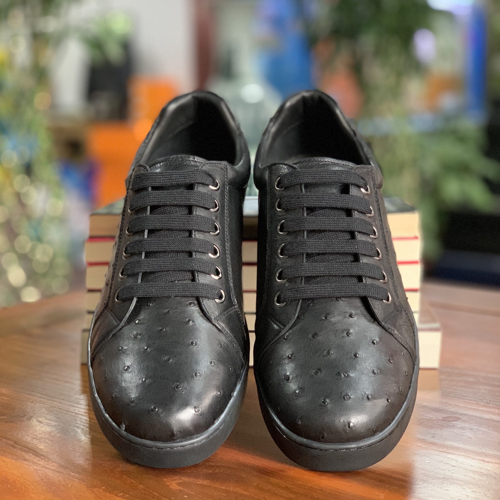 抖音网红鸵鸟男鞋运动鞋新款时尚百搭耐磨黑色单鞋