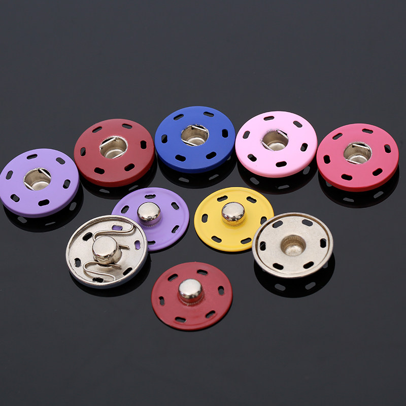 金属暗扣彩色子母按扣高档大衣羽绒服婴儿宝宝纽扣摁扣枪黑色扣子