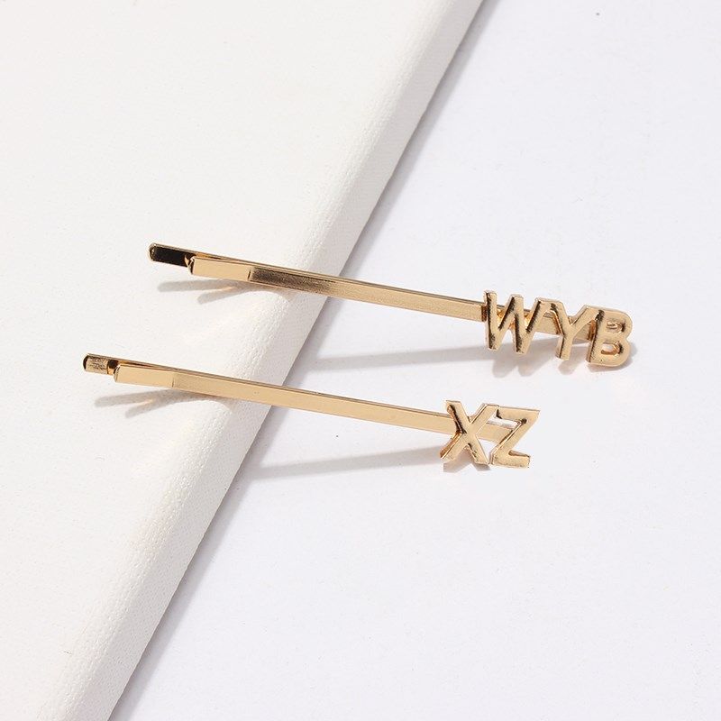 bjyxszd字母发夹博君一肖简约一字夹陈情令王一博肖战同款发卡子