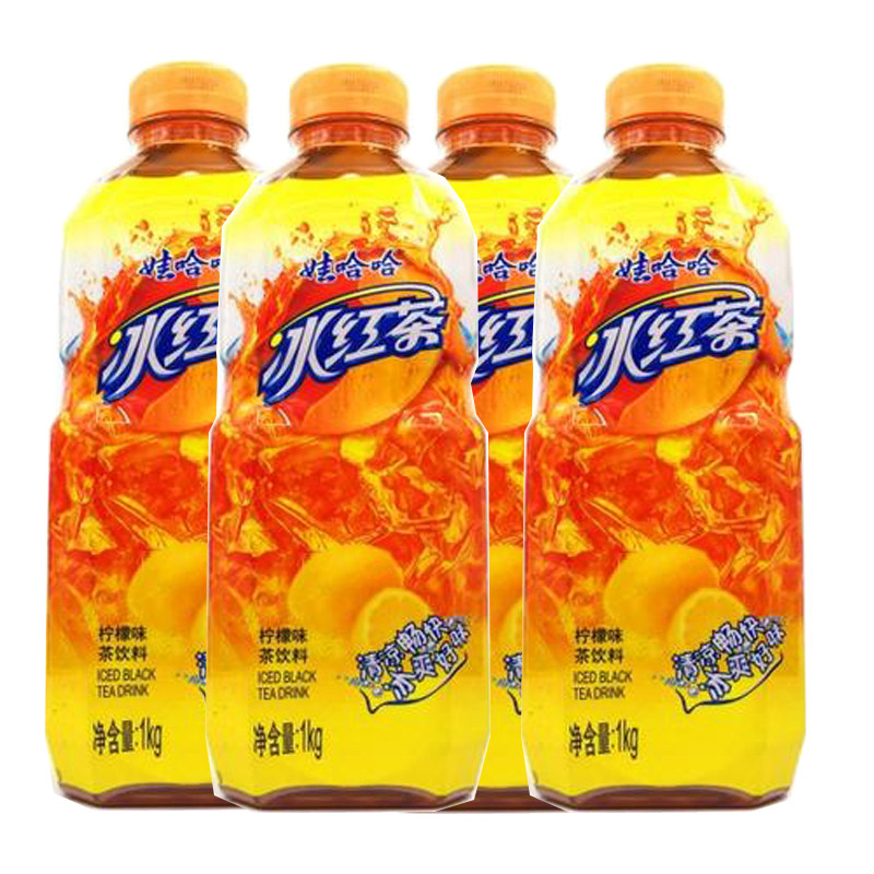 娃哈哈冰红茶1000ml12瓶整箱全国包邮柠檬蜂蜜清凉解暑1升大瓶装