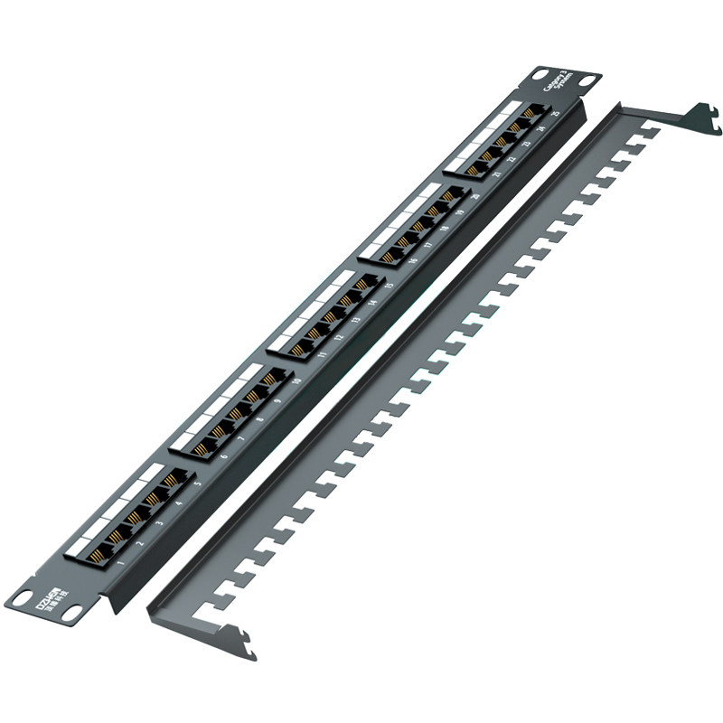 配线架镀金电话顶臻含理插口50u模块机架1u配线架