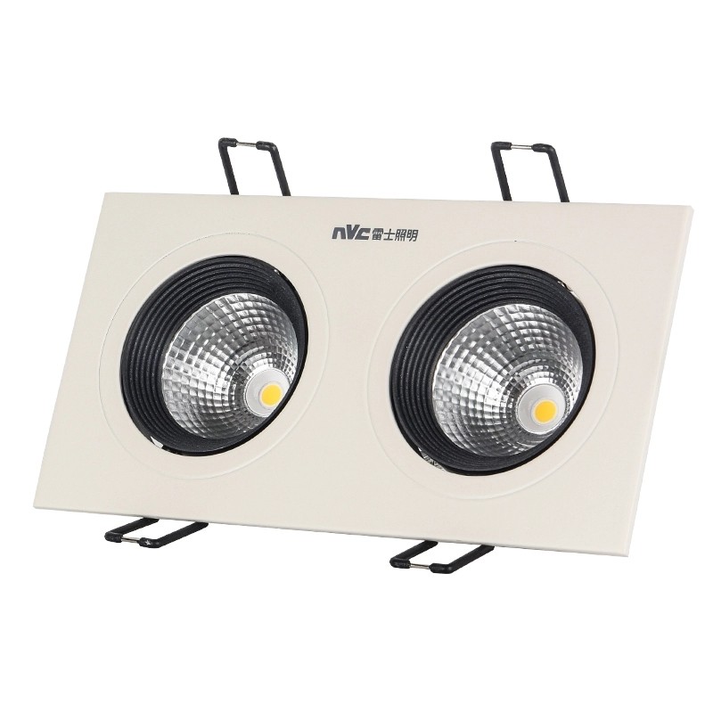 雷士led射灯斗胆双头格栅灯豆胆cob大功率照明嵌入式射灯