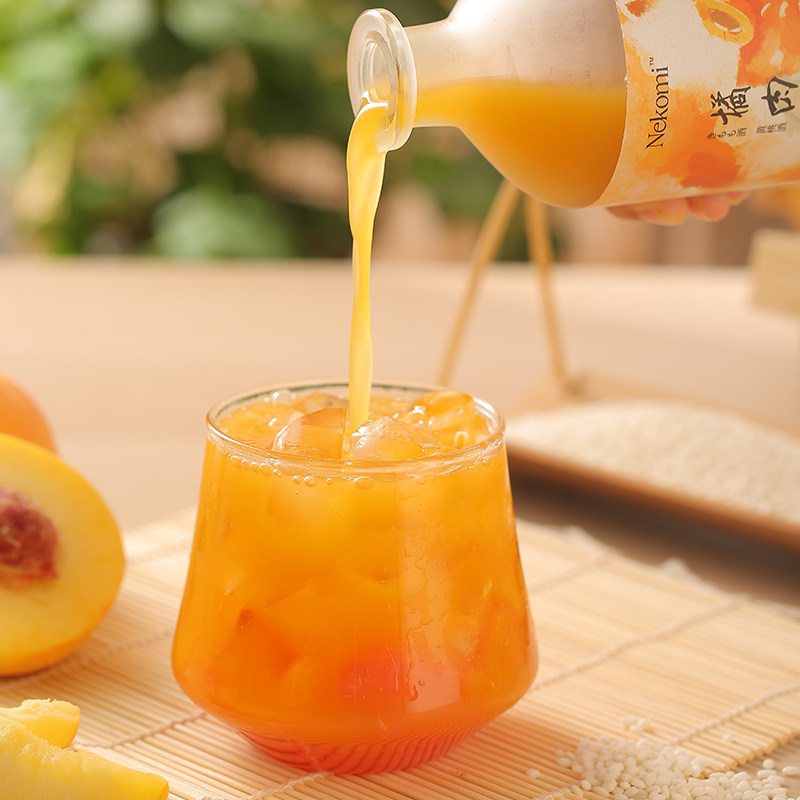 nekomi猫见黄桃果酒女士低度甜果酒少女微醺气泡酒女士利口晚安酒