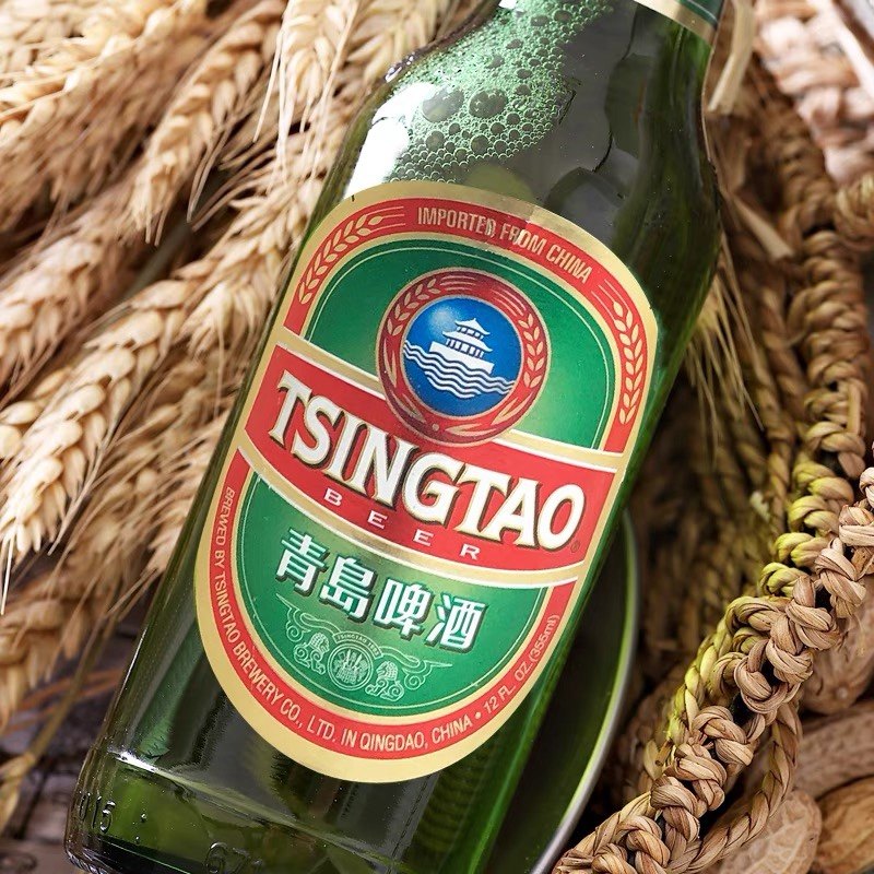 出口青岛啤酒新款口美小瓶330l24瓶登州路56号一厂啤酒