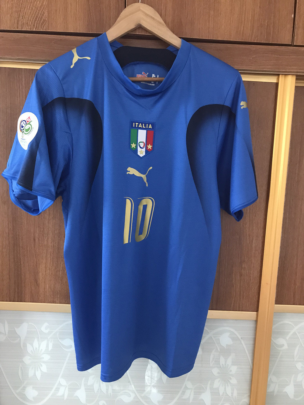 2006世界杯意大利球衣复古托蒂皮尔因扎吉卡纳瓦罗足球服