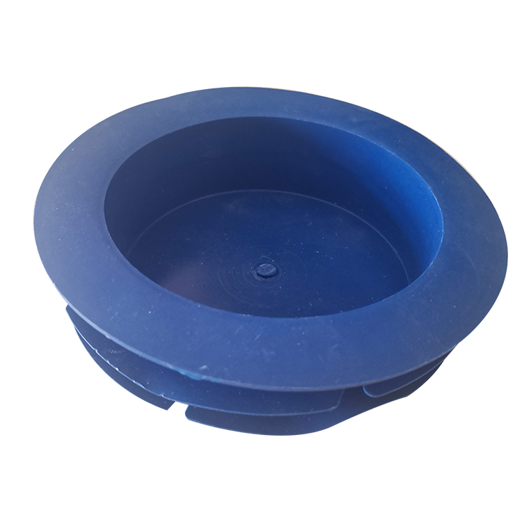 蓝色pe塑料管帽内塞堵圆形螺纹钢管护电力管封管帽