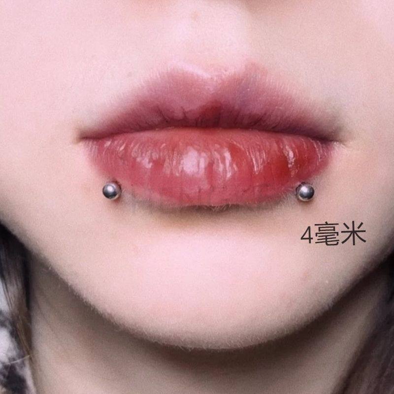 唇钉脸颊钉鼻恶魔钉眉酒窝假无可以穿孔无孔腿部防护用品