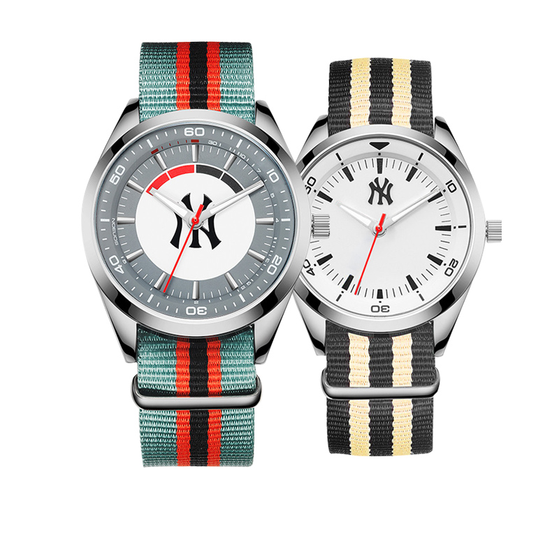 mlb手表美职棒潮牌情侣帆布表带学生潮流简约欧美腕表