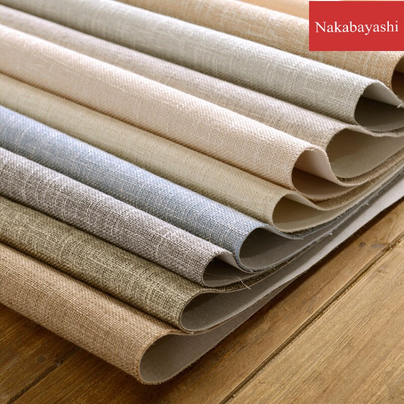 简约现代素色加厚粗纹亚麻棉麻墙布卧室客厅墙布