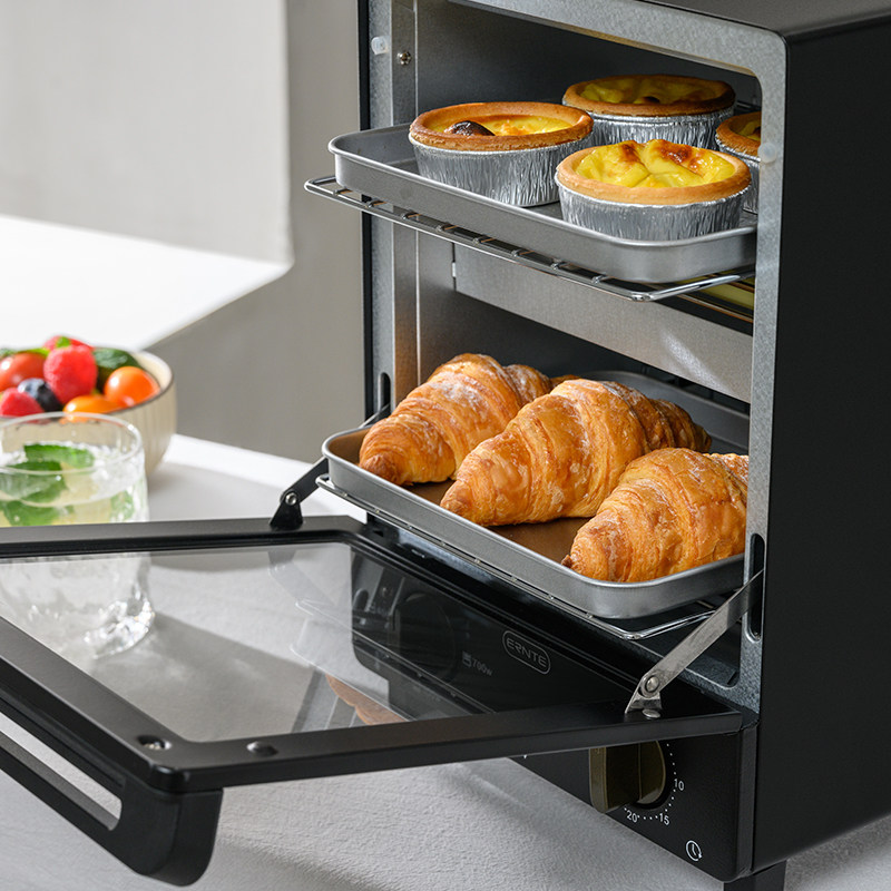 德国ernte黑色双层红外线烤箱家用小型烘焙多功能电烤箱