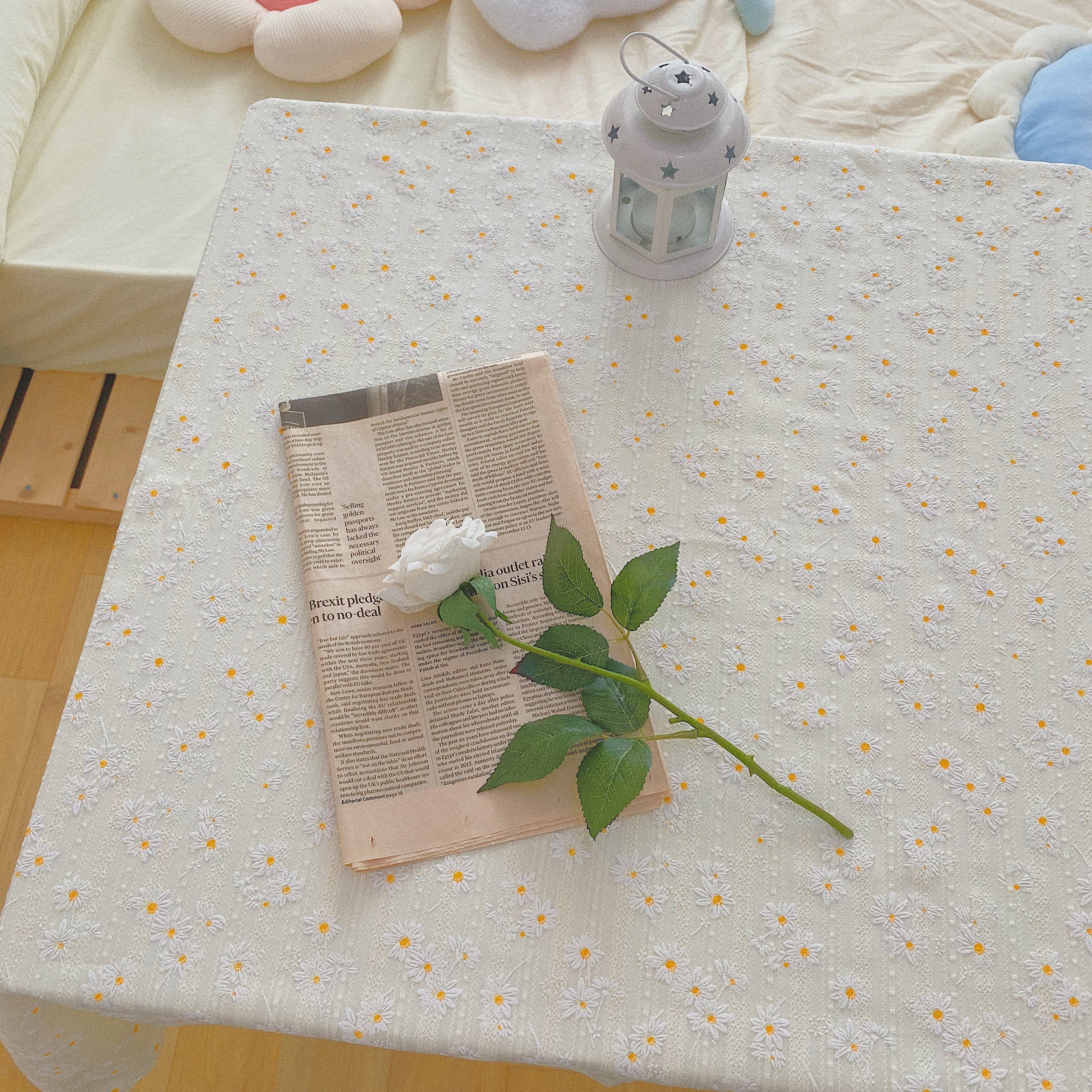 印象背景书桌宿舍文艺布文艺餐布高级野餐拍照桌布