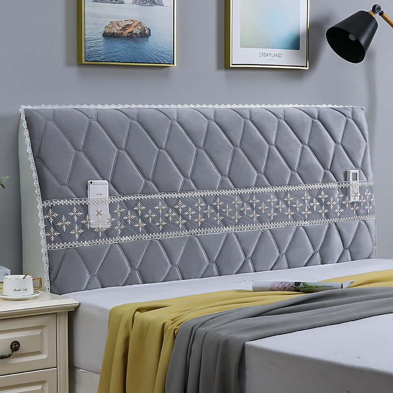 床头网红头罩全包欧式防尘靠背简约现代软包床头罩