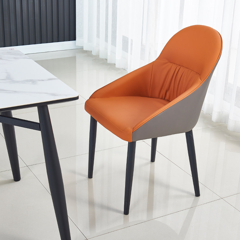 轻奢软包餐椅家用现代简约休闲凳子北欧酒店餐厅餐椅