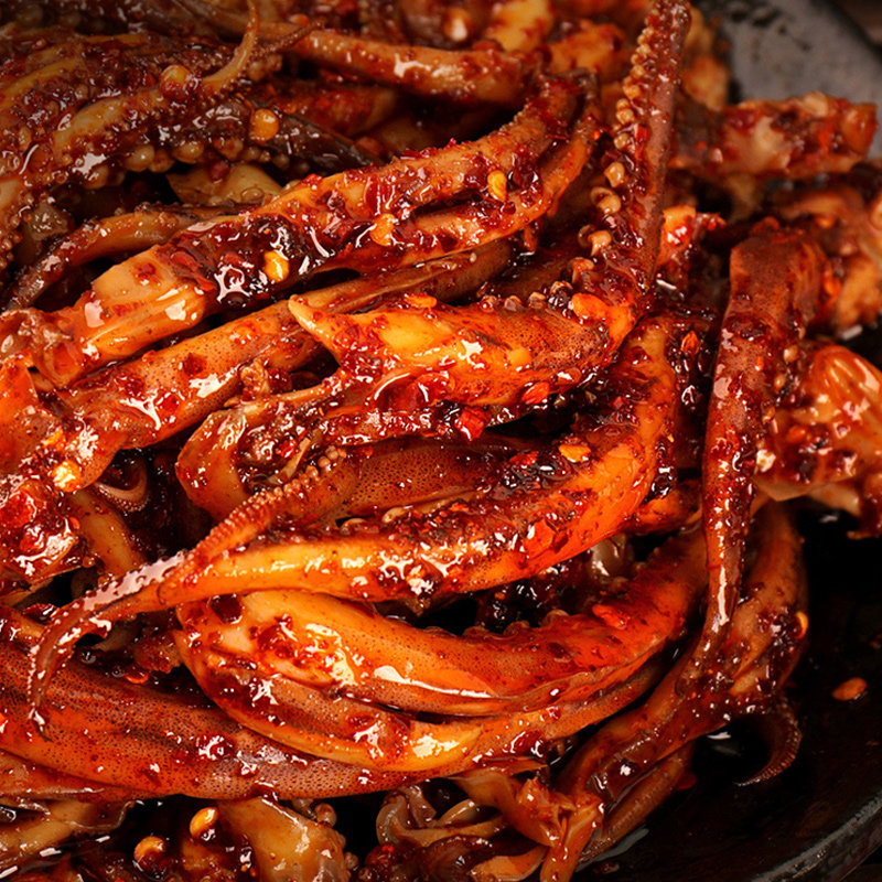 三利和鱿鱼须香辣铁板鱿鱼麻辣鱿鱼丝片即食海味零食小吃休闲食品