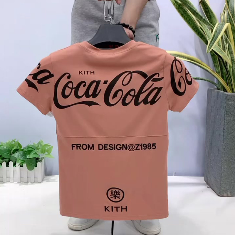 夏季新款网红T恤男2023精神小伙短袖印花纯棉圆领半袖打底衫帅气