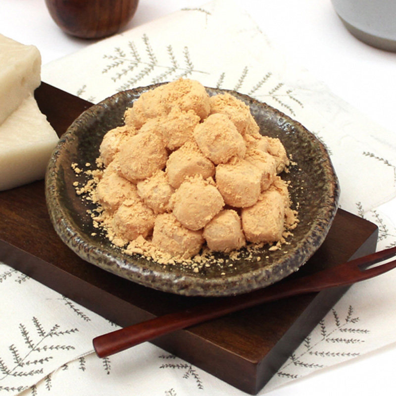 韩式年糕韩国打糕朝鲜族传统糕点打滚含豆面粉传统糕点