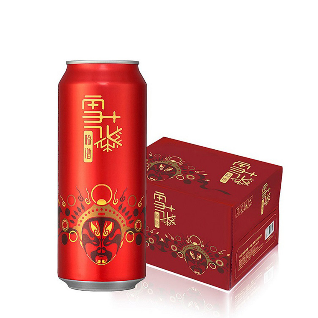 啤酒雪花脸谱概念花脸500ml易拉罐高端整箱促销啤酒