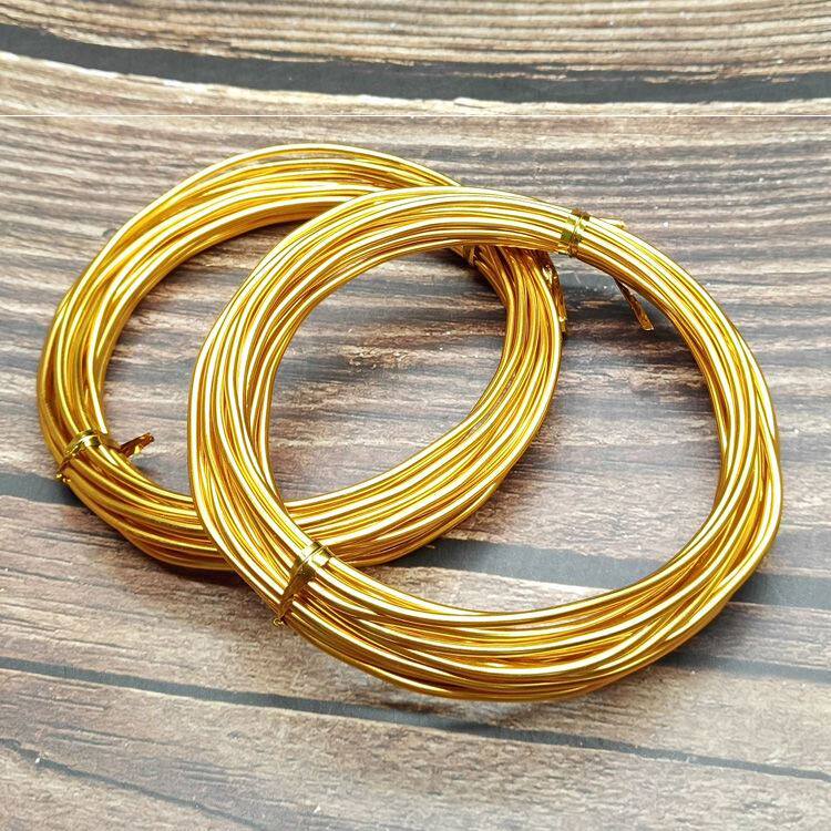 铁丝艺术品手工金色细软铝线学生劳技课名字戒指铁丝