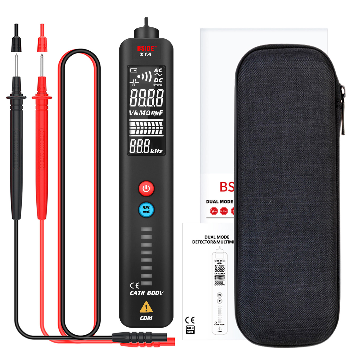 bsidex1a智能万用表电笔一体式全自动大屏数字万能万用表