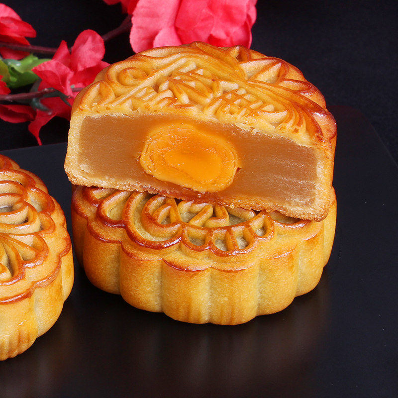 广式月饼双黄白莲蓉豆沙流心五仁散装多口味蛋黄中秋员工送礼盒装