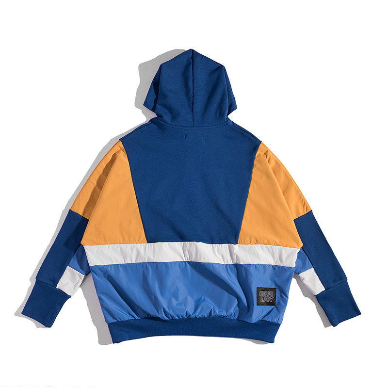 phantaci范特西fabricsplicingoversized色块接连帽衫卫衣