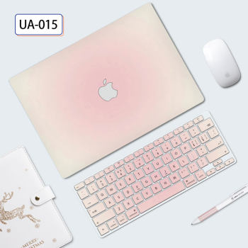 ສີແຂງແບບງ່າຍໆ Apple Macbookair notebook 13.3-inch protective shell pro16 matte Air15.3 shell 2023 new M1 gradient color 11/12 sticker ins wind waterproof anti-fall