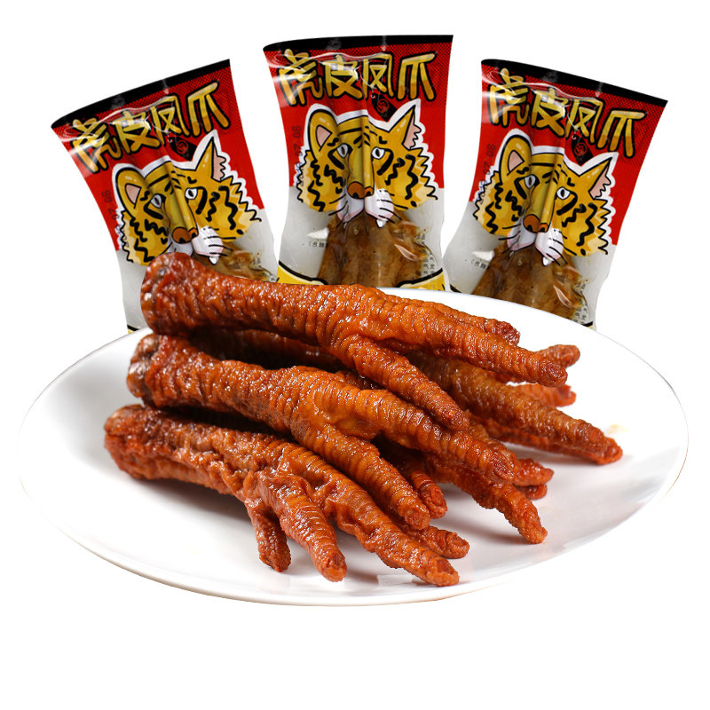 佰利旺虎皮凤爪卤味鸡爪熟食207g小吃苏州特产即食休闲袋装零食