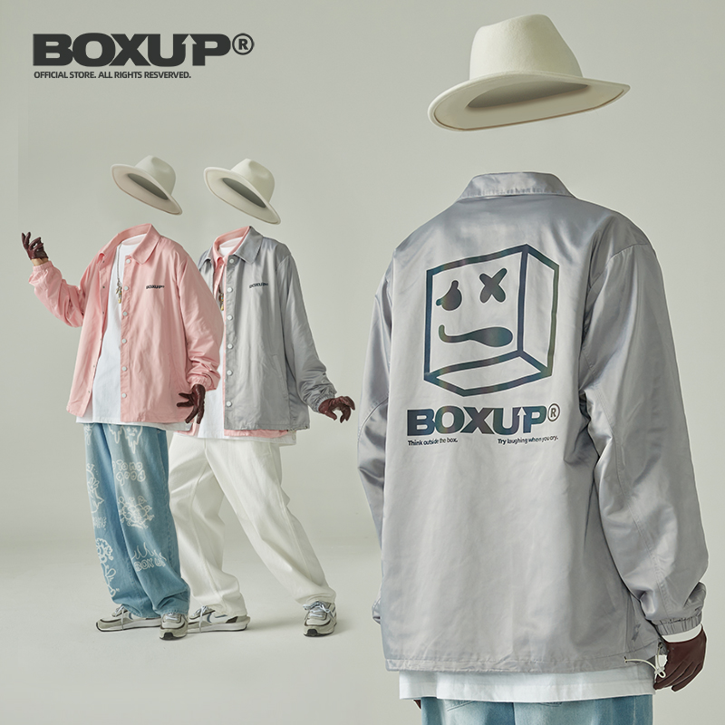 BOXUP哭笑盒子 2020AW “LOVE IS GONE” 幻彩反光教练夹克