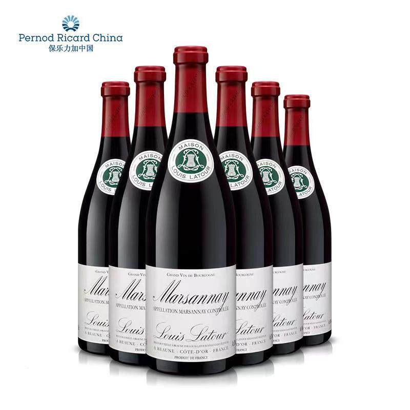路易原装整箱红酒黑皮勃艮乐图aoc法国红葡萄酒干红静态葡萄酒
