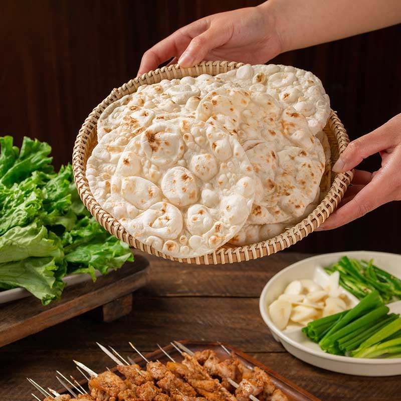 山东淄博烧烤小饼专用饼七街八巷烧烤蘸料家商用批发炸串单饼煎饼