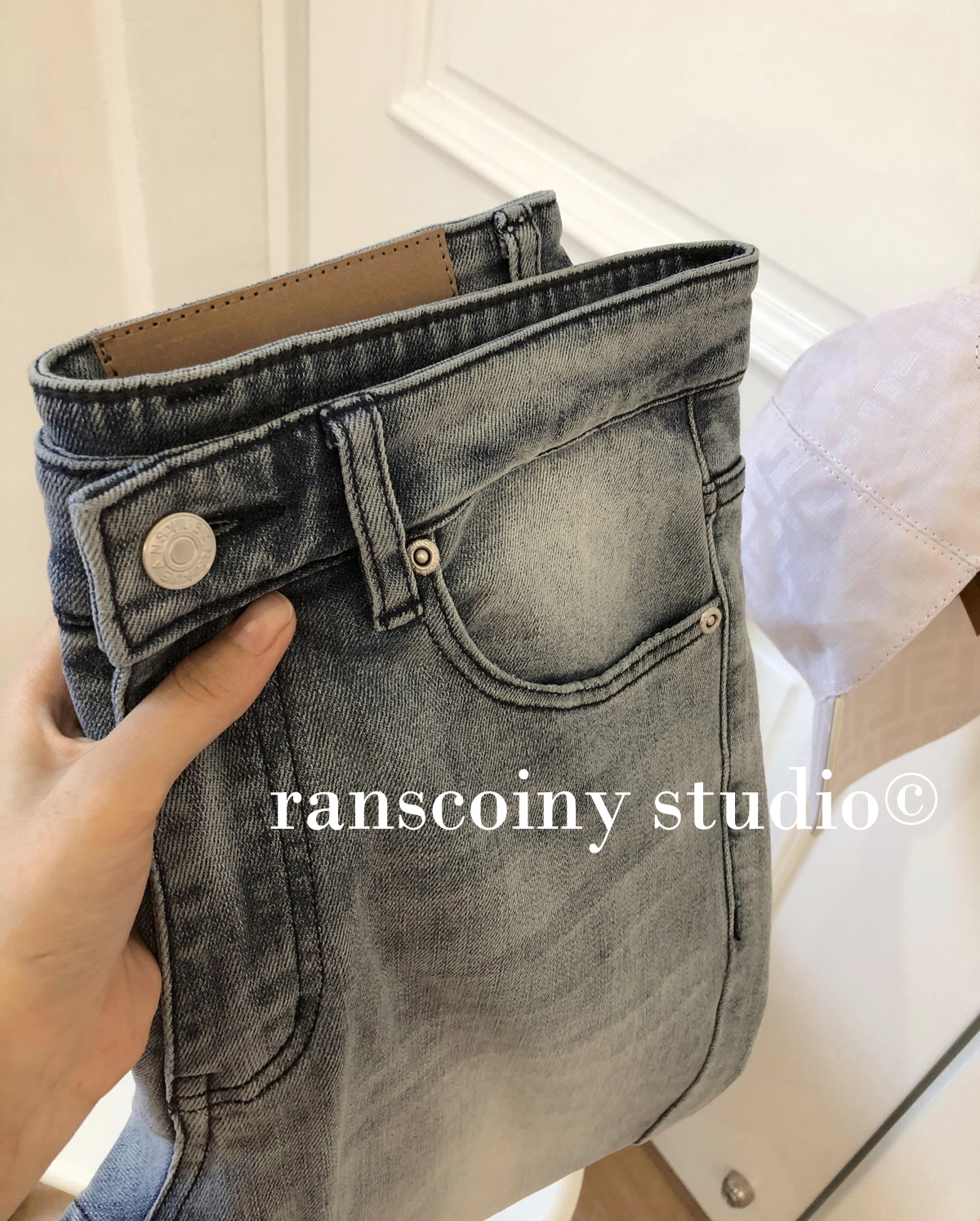 爆炸质感太牛了～高端定制网红男士九分牛仔裤男修身小脚牛仔裤子