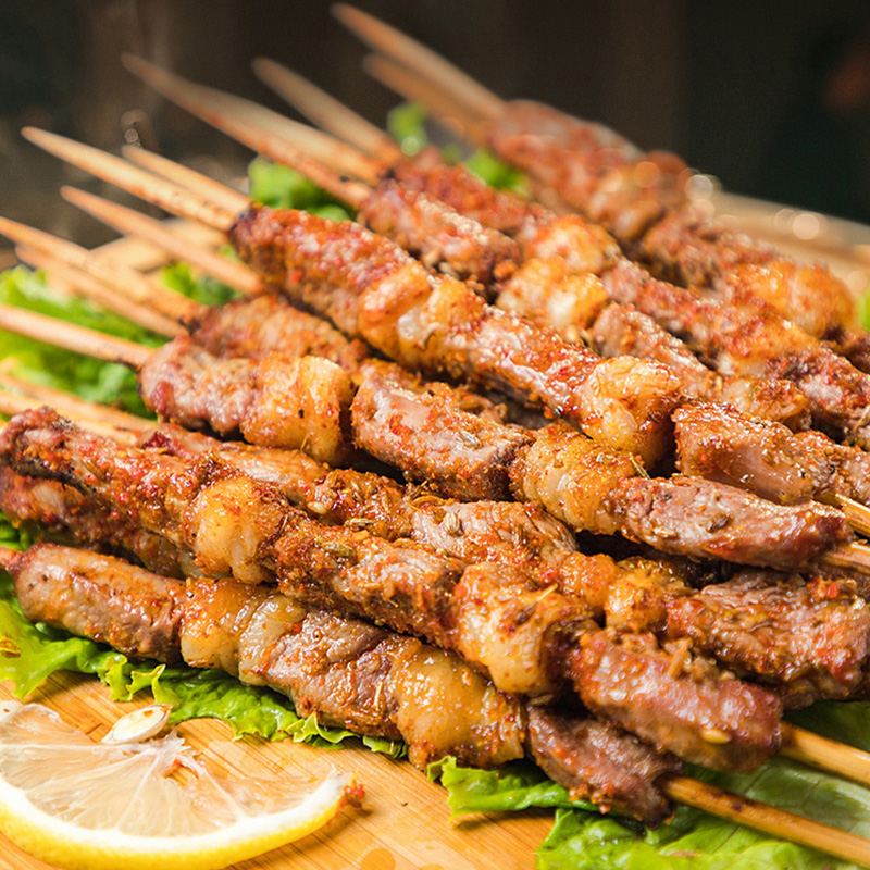 鑫掌柜羊肉串新鲜烤羊肉串烧烤食材半成品清真羊肉烤串75串1500g