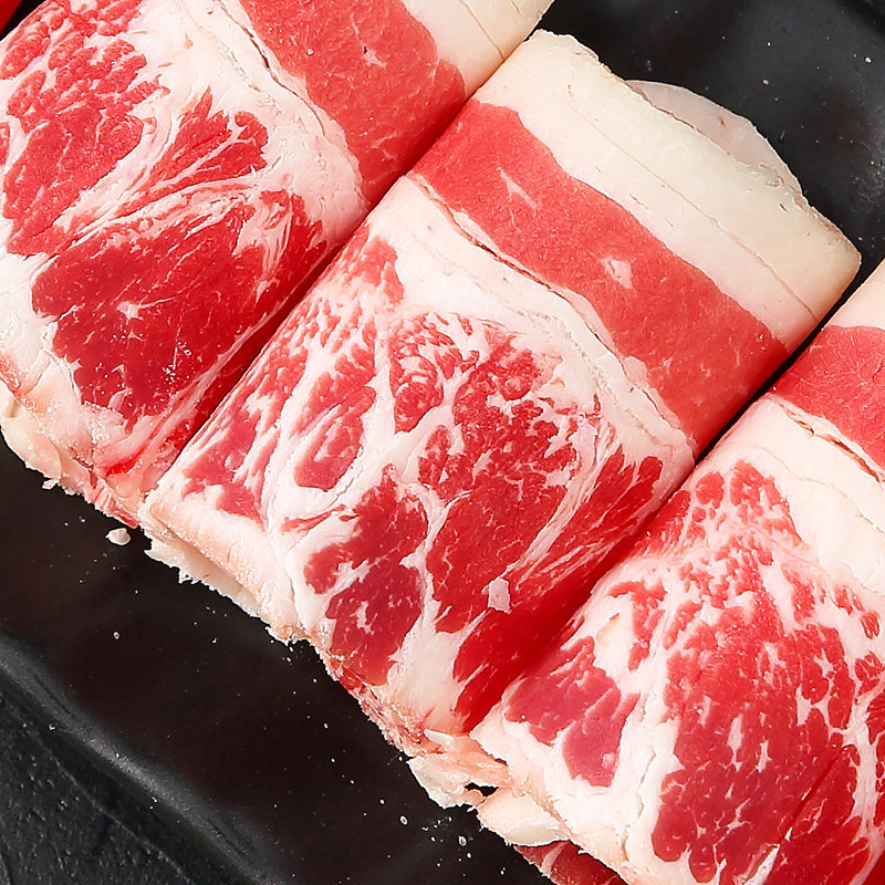 进口原切澳洲和牛后胸肥牛片1kg