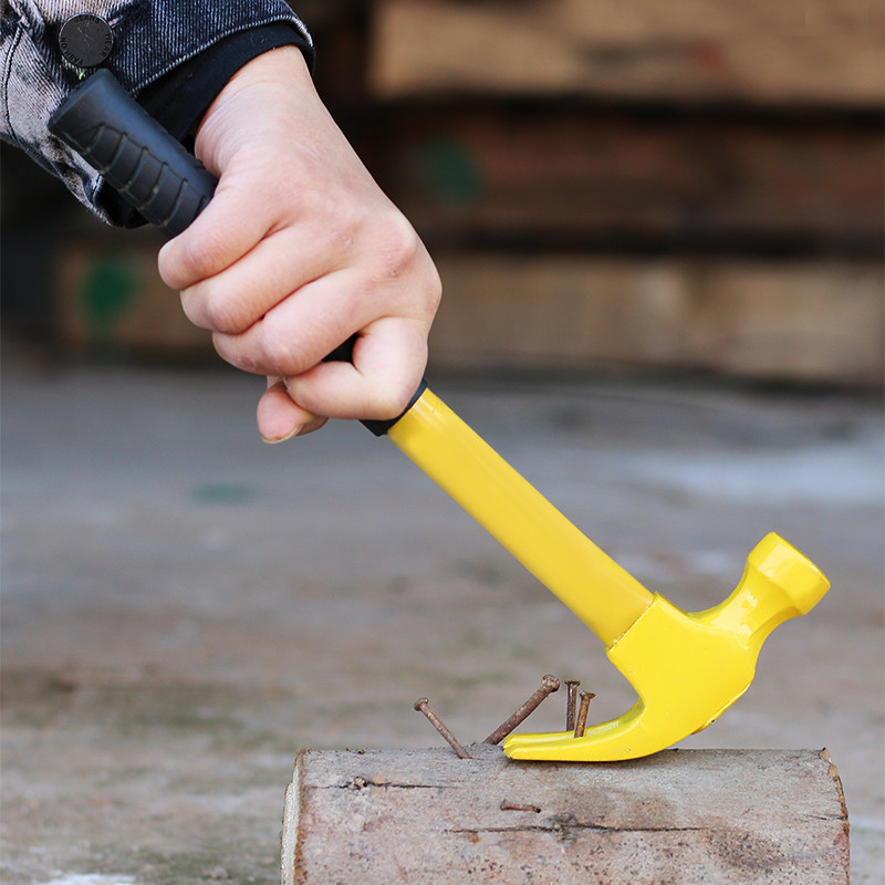 新铁头羊角一钢柄起钉锤多功能铁榔锤木工锤子钉s锤锤体连体锤子