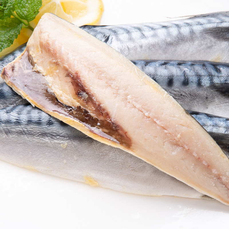 新鲜盐渍鲭鱼冷冻青花鱼鲐鱼片商用日料半成品马鲛鱼