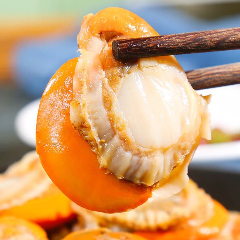 扇贝冷冻新鲜鲜活特大号现剥北城红贝海鲜水产手机保护套