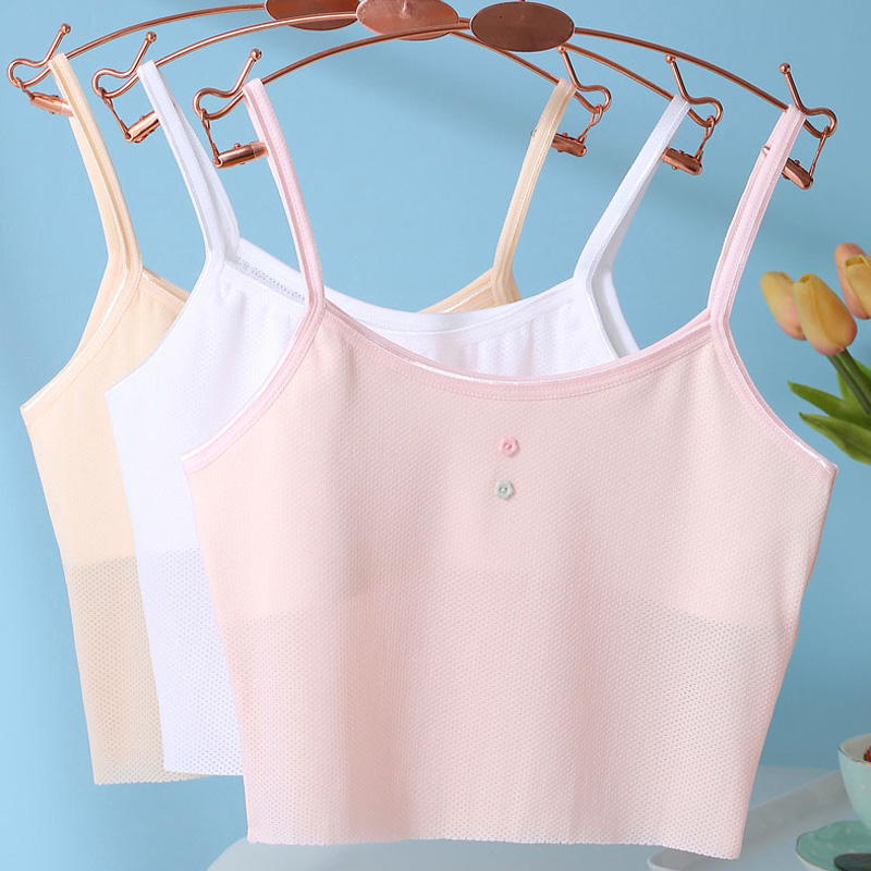 女童内衣成长814岁吊带纯棉防凸点小学生期内背心背心吊带